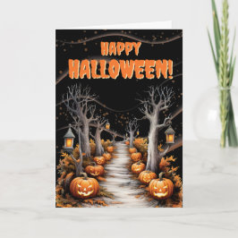 不気味なジャック・オ・ランタン・レーン ハロウィン シーズンカード
