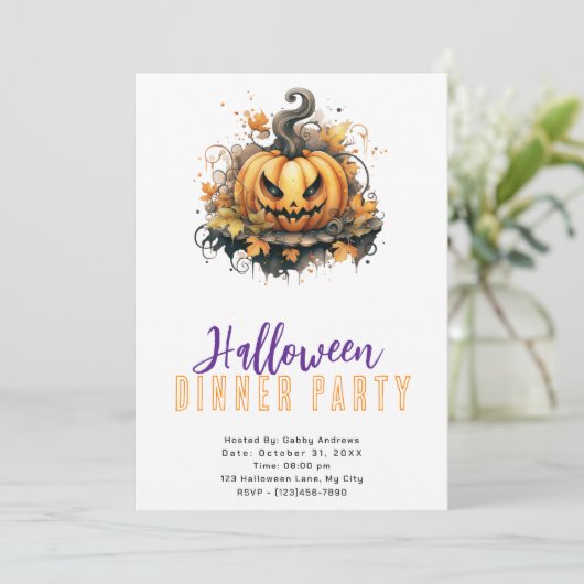 不気味なジャック – O'ランタンハロウィンディナーパーティー 招待状 (スタンド正面)