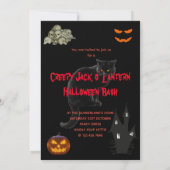 不気味なジャックo'ランタンハロウィーンBashパーティー 招待状 (裏面)