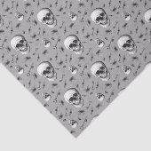 不気味なスカルとスパイダースパターンハロウィーン 薄葉紙 (詳細)