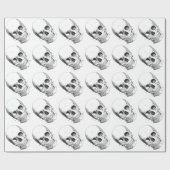 不気味なスカルの包装紙 ラッピングペーパー (フラット)