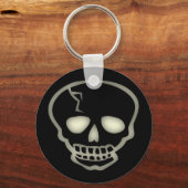 不気味なスカルキーチェーン キーホルダー (正面)