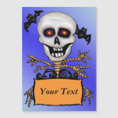 不気味なスカルツリー警戒サインこうもり (正面)