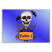 不気味なスカルツリー警戒サインこうもり テーブルナンバー (裏面)