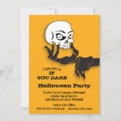 不気味なスカルハローウィンパーティ招待状 (正面)