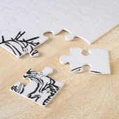 不気味なスカル作品 ジグソーパズル (側面)