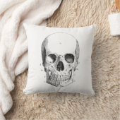 不気味なスカル クッション (ブランケット)