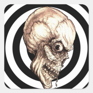 不気味なスカル スクエアシール