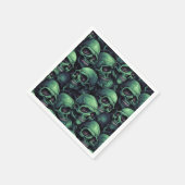 不気味なスカル スタンダードカクテルナプキン (角)