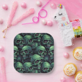 不気味なスカル ペーパープレート (パーティー)