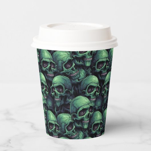 不気味なスカル 紙コップ (左)