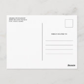 不気味なスケルトンと秋のカボチャのハロウィーン ポストカード (裏面)