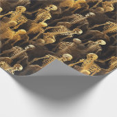 不気味なスケルトンのハロウィーンデコパージュ ラッピングペーパー (角)