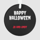 不気味なスケルトンスカルゴシックハロウィーン オーナメント (裏面)