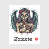 不気味なスケルトンゾンビエンジェルダークファンタジー シール (シート)