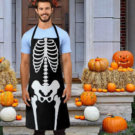不気味なスケルトンハロウィーン エプロン