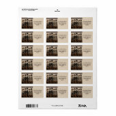 不気味なスケルトンファミリーハッピーハローウィンアドレス ラベル (フルシート)