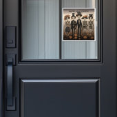 不気味なスケルトンファミリーハッピーハローウィン ウィンドウサイン