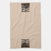 不気味なスケルトンファミリーハッピーハローウィン キッチンタオル (縦)