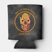 不気味なスケルトン顔 パーソナライズされた 缶クーラー (裏面)