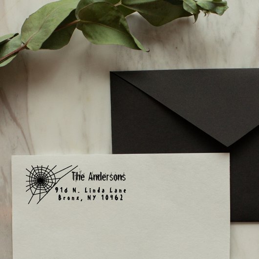 不気味なスパイダーウェブファミリー差出人住所 ラバースタンプ