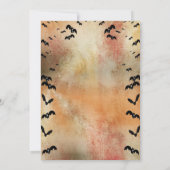 不気味なスペクタキュラーシンボル ハロウィンパーティー ティーンズ 招待状 (裏面)