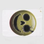 不気味なスマイリースカルゴルフタオル ゴルフタオル (横)