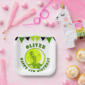 不気味なスライムモンスターキッズネームハッピーバースデー ペーパープレート (パーティー)