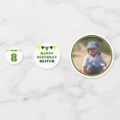 不気味なスライムモンスターグリーンフォトバースデーパーティー コンフェッティ (裏面)