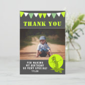 不気味なスライムモンスターフォト誕生日 サンキューカード (スタンド正面)