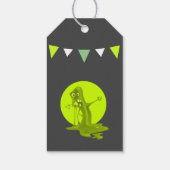 不気味なスライムモンスター誕生日サンキューラベル ギフトタグ (裏面)