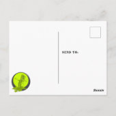 不気味なスライムモンスター誕生日写真ありがとう ポストカード (裏面)