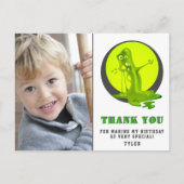 不気味なスライムモンスター誕生日写真ありがとう ポストカード (正面)