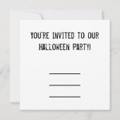 不気味なゾンビの馬 招待状 (裏面)