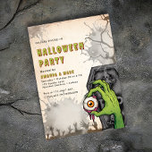 不気味なゾンビアダルトハローウィンパーティ招待状 招待状