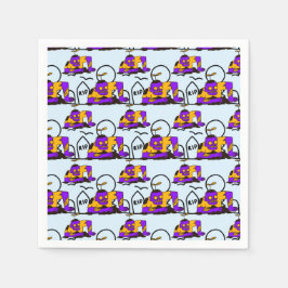 不気味なゾンビ不気味ハローウィンパーティ スタンダードカクテルナプキン