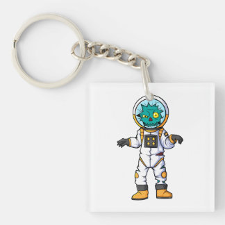不気味なゾンビ宇宙飛行士の漫画キャラクター キーホルダー