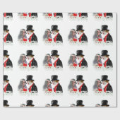 不気味なゾンビ新郎新婦の結婚ギフトラップ ラッピングペーパー (フラット)