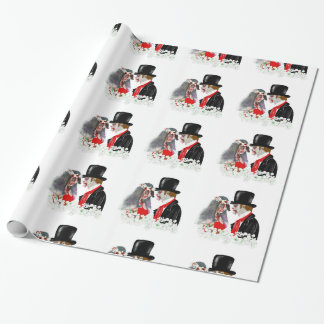 不気味なゾンビ新郎新婦の結婚ギフトラップ ラッピングペーパー
