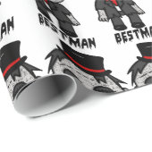 不気味なゾンビ花婿介添人結婚アットザギフトラップ ラッピングペーパー (ロールコーナー)