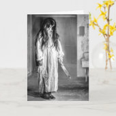 不気味なダークユーモアカード カード (黄色い花)