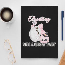 不気味なツイストで教育ハロウィーン先生 スクエアシール