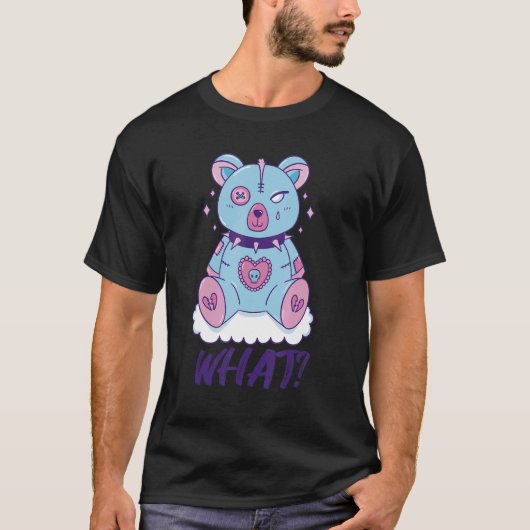 不気味なテディ何ホラー殺意テディベア何 Tシャツ (正面)