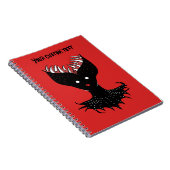 不気味なデーモンガールゴシックキャラクターと歯文字 ノートブック (右側)