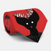 不気味なデーモンガールダークゴシックキャラクター(歯あり) ネクタイ (ロール)