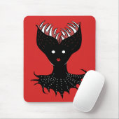 不気味なデーモンガールダークゴシックキャラクター(歯あり) マウスパッド (マウス)