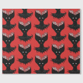 不気味なデーモンガールダークゴシックキャラクター(歯あり) ラッピングペーパー (フラット)
