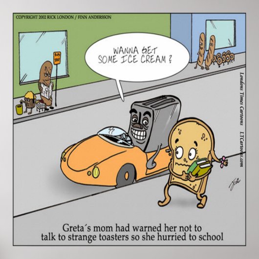 不気味なトースターおもしろいポスター ポスター (正面)