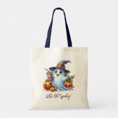 不気味なドリンクと可愛い幽霊、ハロウィーン トートバッグ (裏面)