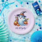 不気味なドリンクと可愛い幽霊、ハロウィーン ペーパープレート (パーティー)